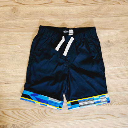 T-shirt and Cotton Pull Up Shorts Set with African Print Detail.-1