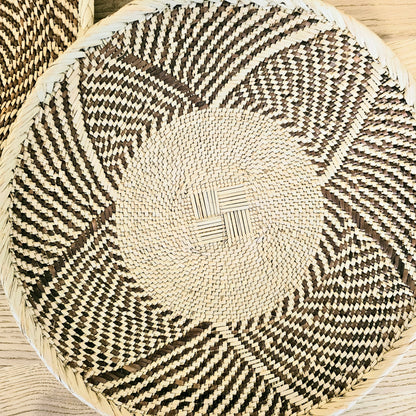 Set of 2 Handmade African Wall Baskets | Zimbabwe Baskets | Boho Wall Decor | 2B-2