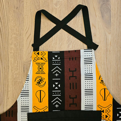 Handmade African Print Apron with Pocket-1