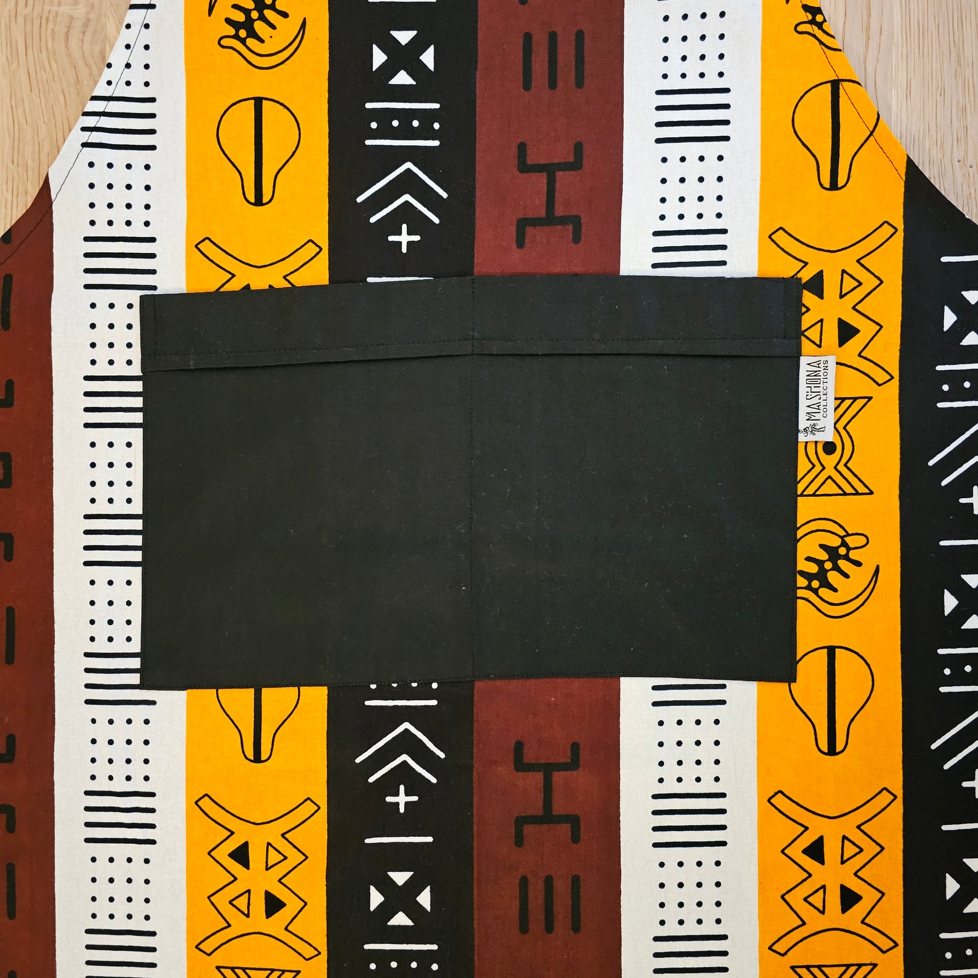 Handmade African Print Apron with Pocket-2