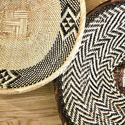 Set of 2 Handmade African Wall Baskets | Zimbabwe Baskets | Boho Wall Decor | 2C-3