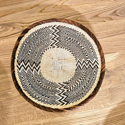 Set of 4 Handmade African Baskets Zimbabwe | Boho Wall Decor | 4B-2