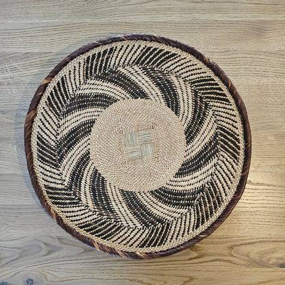 Set of 2 Handmade African Wall Baskets | Zimbabwe Baskets | Boho Wall Decor | 2A-1