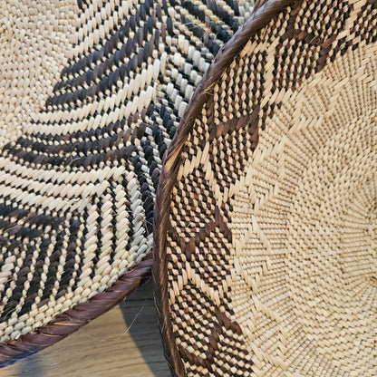 Set of 2 Handmade African Wall Baskets | Zimbabwe Baskets | Boho Wall Decor | 2A-3