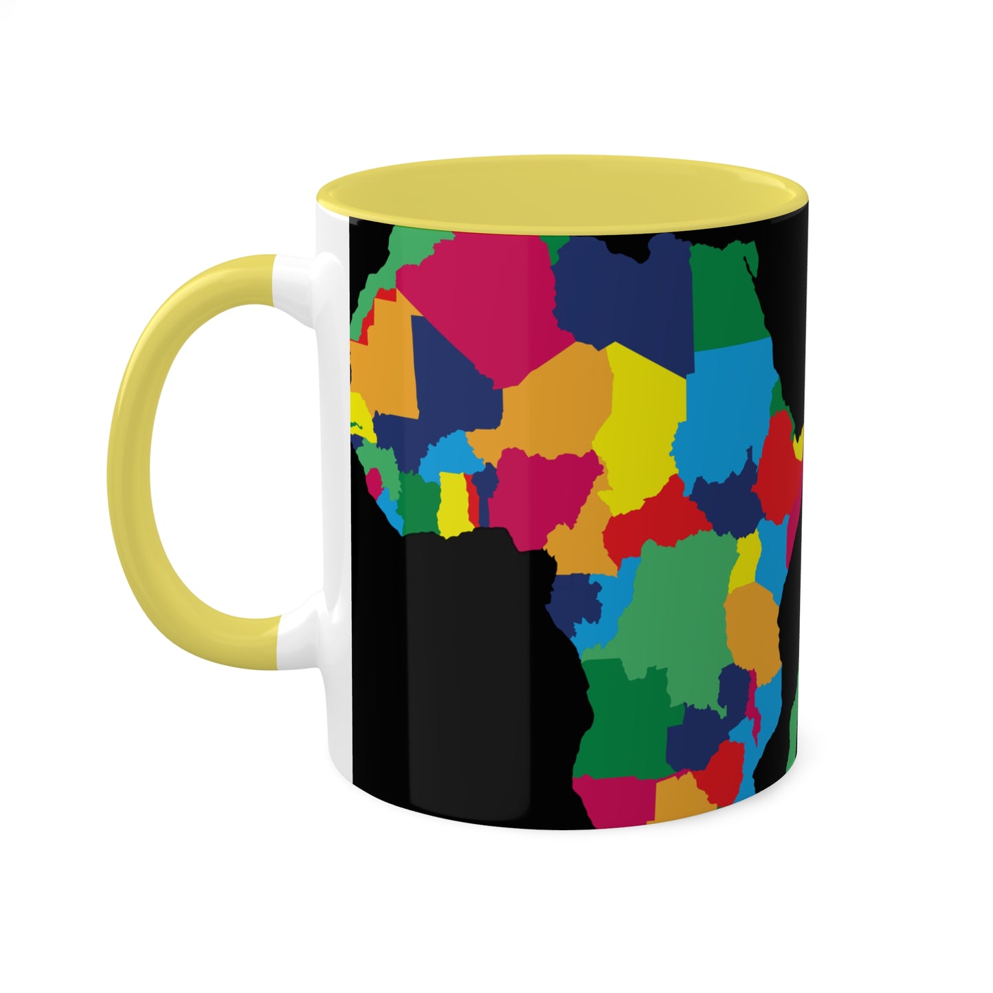 THE AFRICA MAP Colorful Mugs, 11oz by SobG Designs