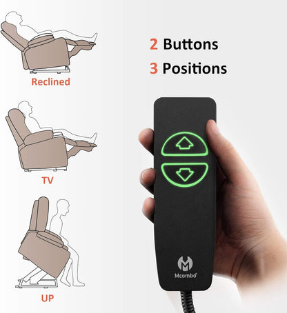 Large Power Lift Recliner Chair Sofa with Massage and Heat for Big and Tall Elderly People, 3 Positions, Cup Holders, and USB Ports, Faux Leather 7539 (Large, Navy Blue)-3