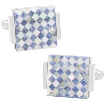 Men's Cufflinks, Inc. Lapis and Mother-of-Pearl Checkered Cufflink