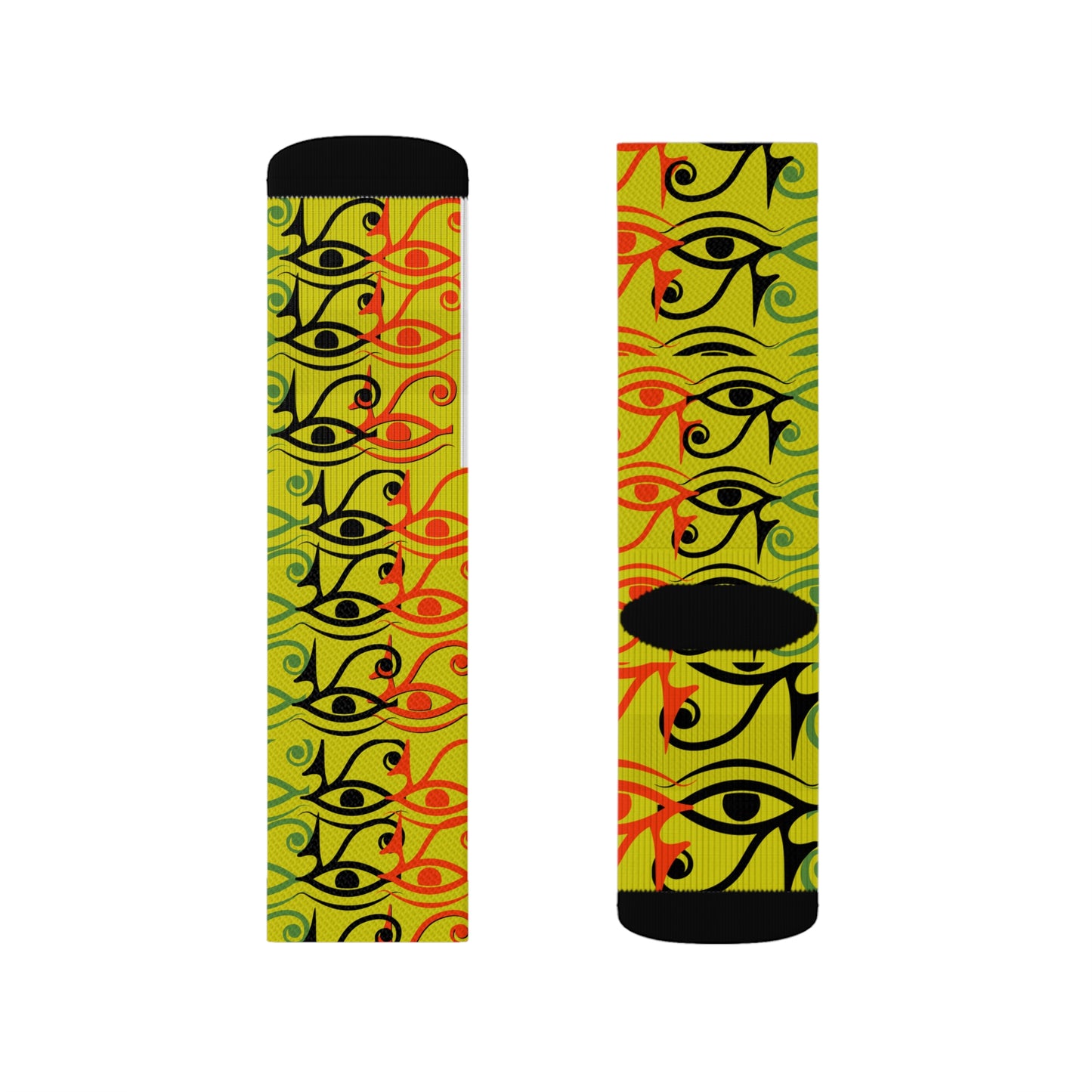 EGYPTIAN EYES HAVE ALL THE INSIGHT Sublimation Socks by SobG Designs