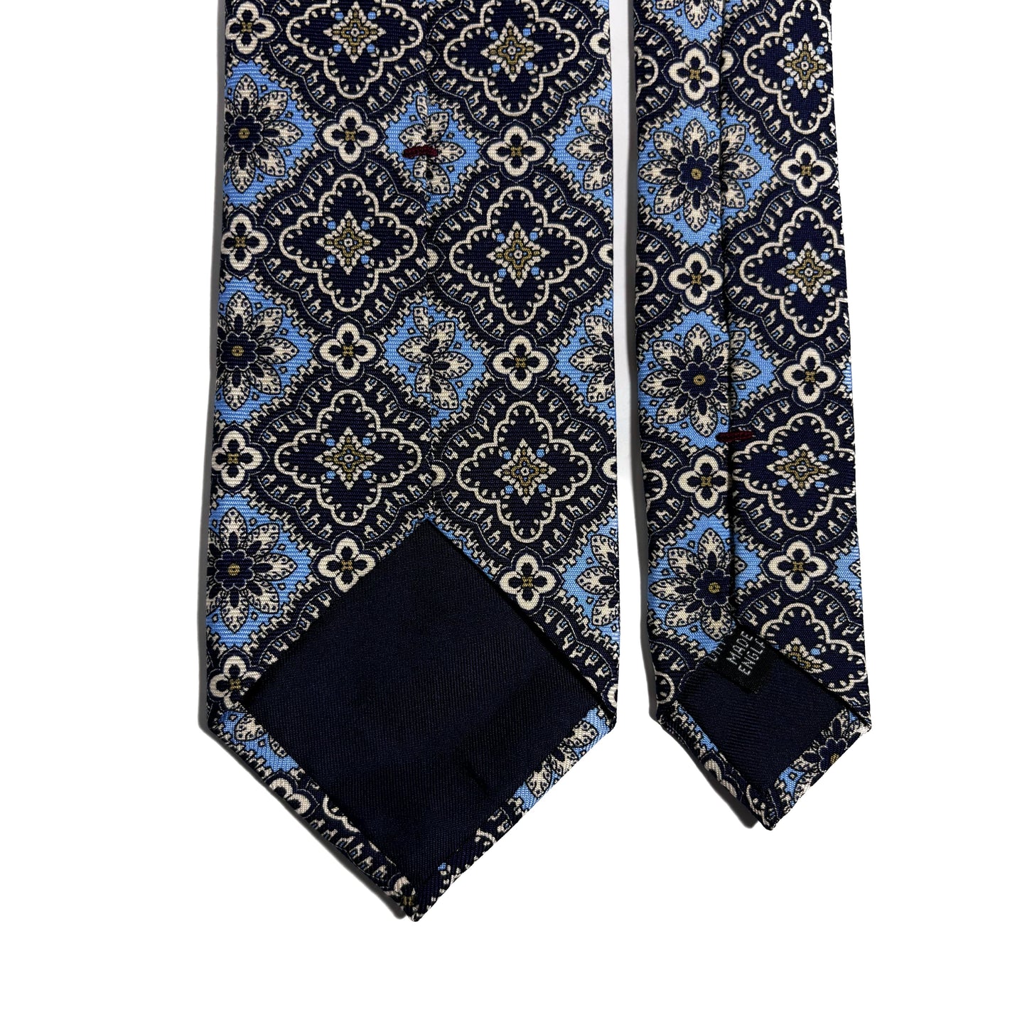 Midnight & Light Blue Mosaic Silk Tie-3