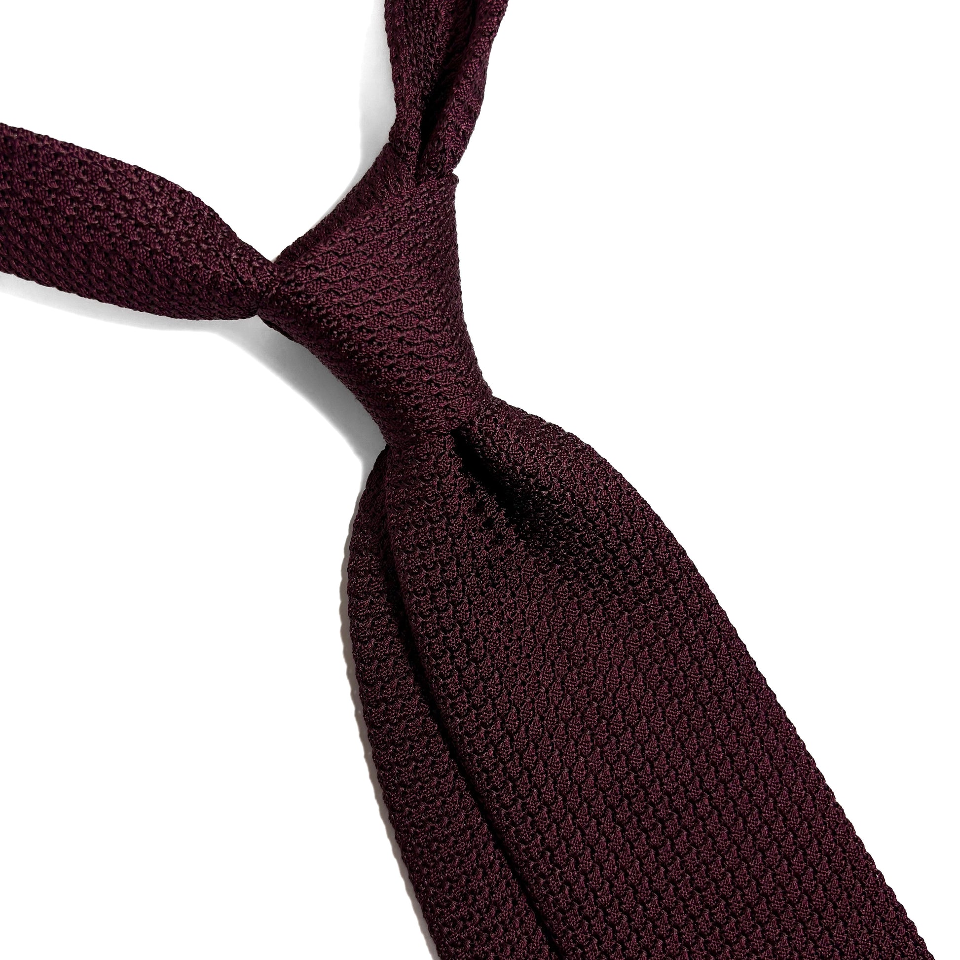 Burgundy Silk Grenadine Tie (Garza Grossa)-1
