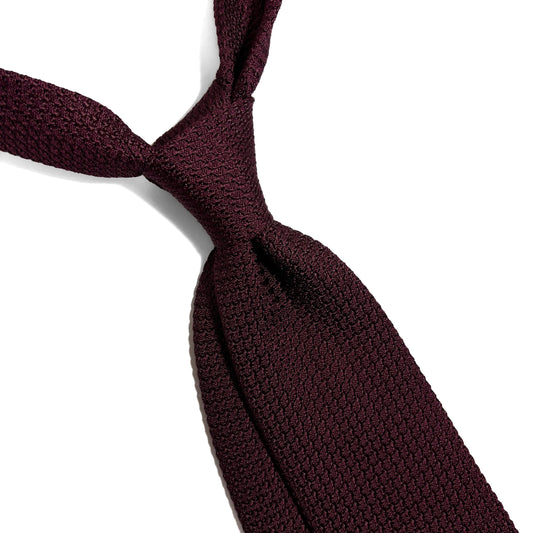 Burgundy Silk Grenadine Tie (Garza Grossa)-1