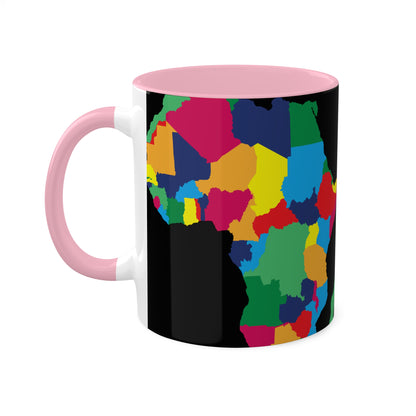 THE AFRICA MAP Colorful Mugs, 11oz by SobG Designs
