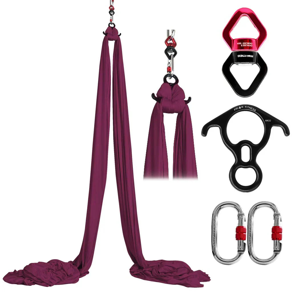 Yoga Aerial Silks Full Set for Home & Gym-0