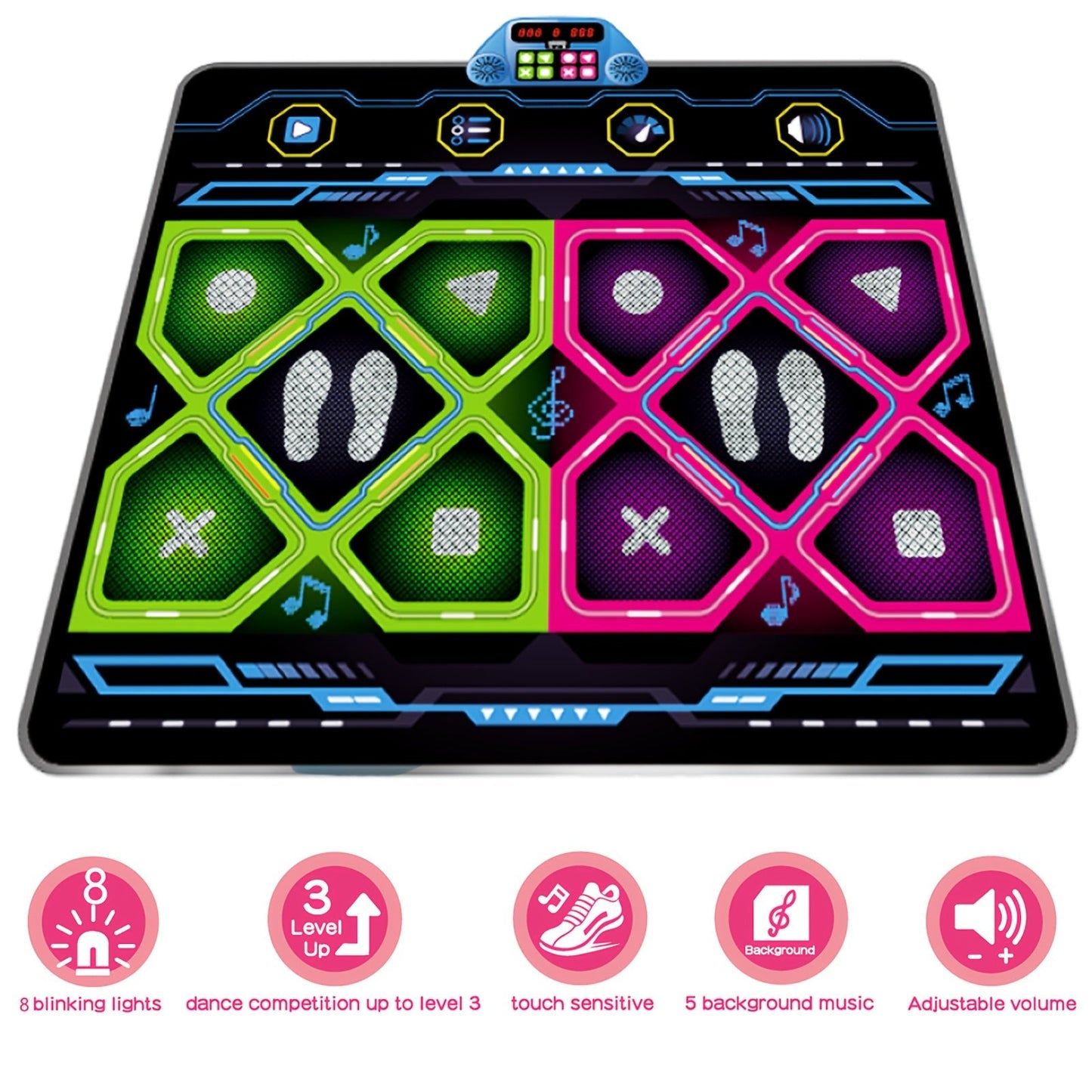 Double Electronic Dance Mat for Kids and Adults-2