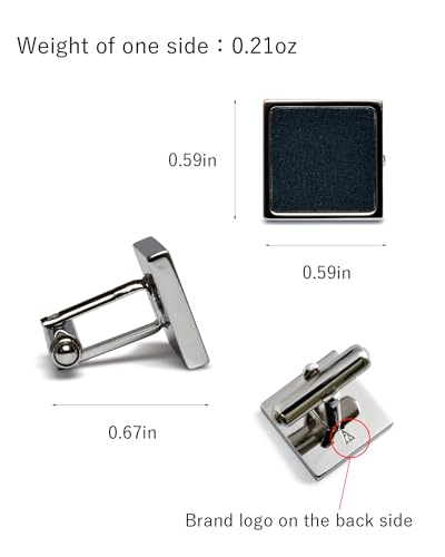 [TAVARAT] Cuff links mens Cufflinks for Men Genuine Leather Blue Tps-063-lu（blue）