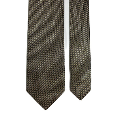 Beige Silk Grenadine Tie (Garza Grossa)-2