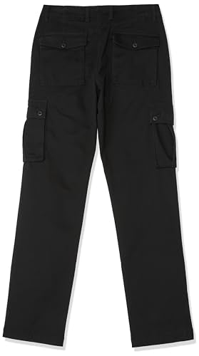 Amazon Essentials Men's Straight-Fit Stretch Cargo Pant (Available in Big & Tall), Black, 34W x 32L