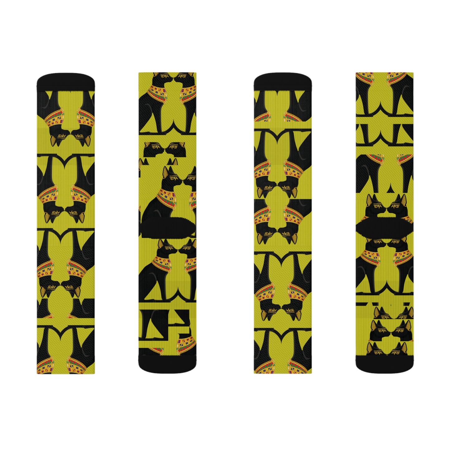 GODDESS BESTET EGYPTIAN PROTECTRESS OF LOWER EGYPT Sublimation Socks by SobG Designs