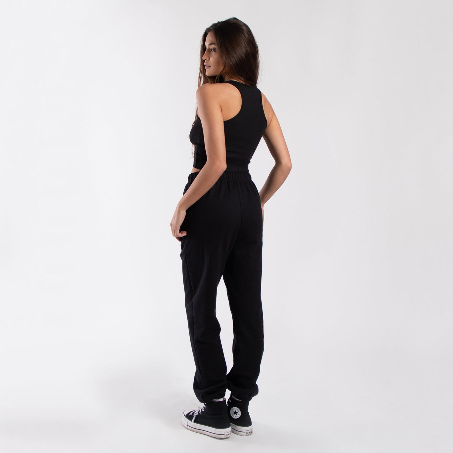 4010 - Women's Cropped 2x1 Ribbed Tank-4