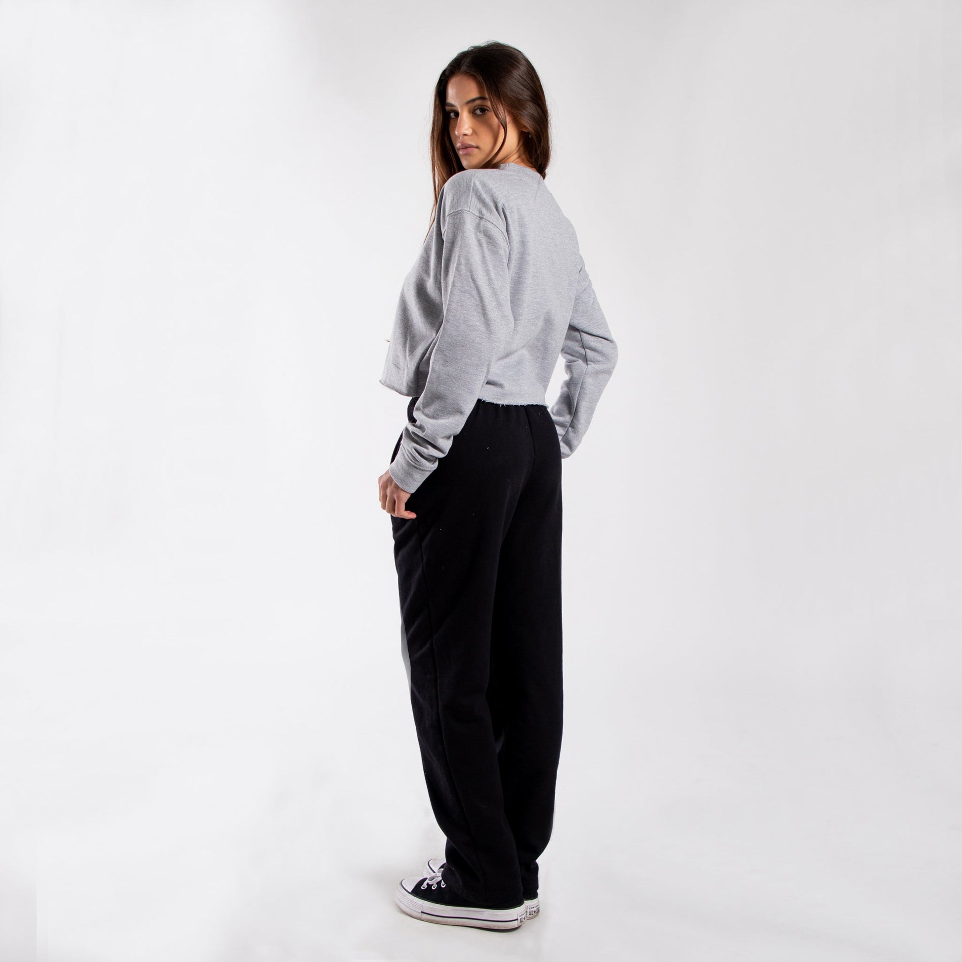 6035 - Women's Cropped Fleece Crew Neck Sweatshirt-2