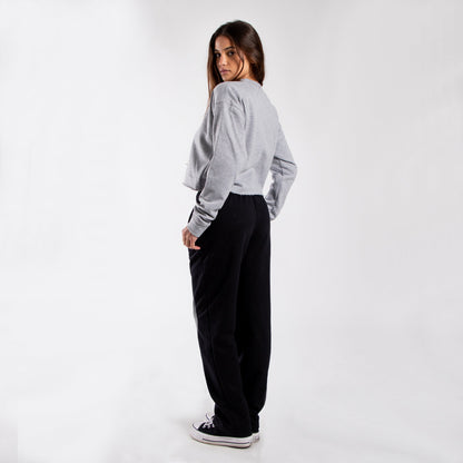 6035 - Women's Cropped Fleece Crew Neck Sweatshirt-2