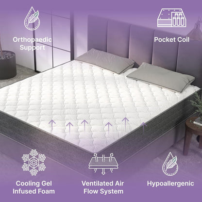 Cooling Gel Infused Hybrid Memory Foam King Mattress-4