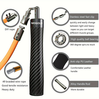 Heavy-Duty Steel Skipping Rope for Fitness Training-2