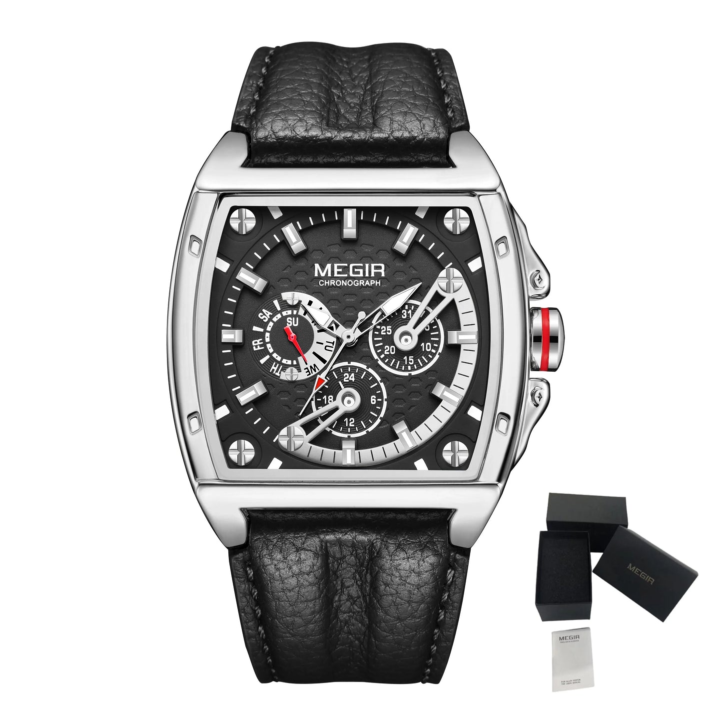 MEGIR Fashion Mens Watches Brand Luxury Waterproof Military WristWatch Leather Sport Quartz Date Weeds Clock Reloj Hombre-16