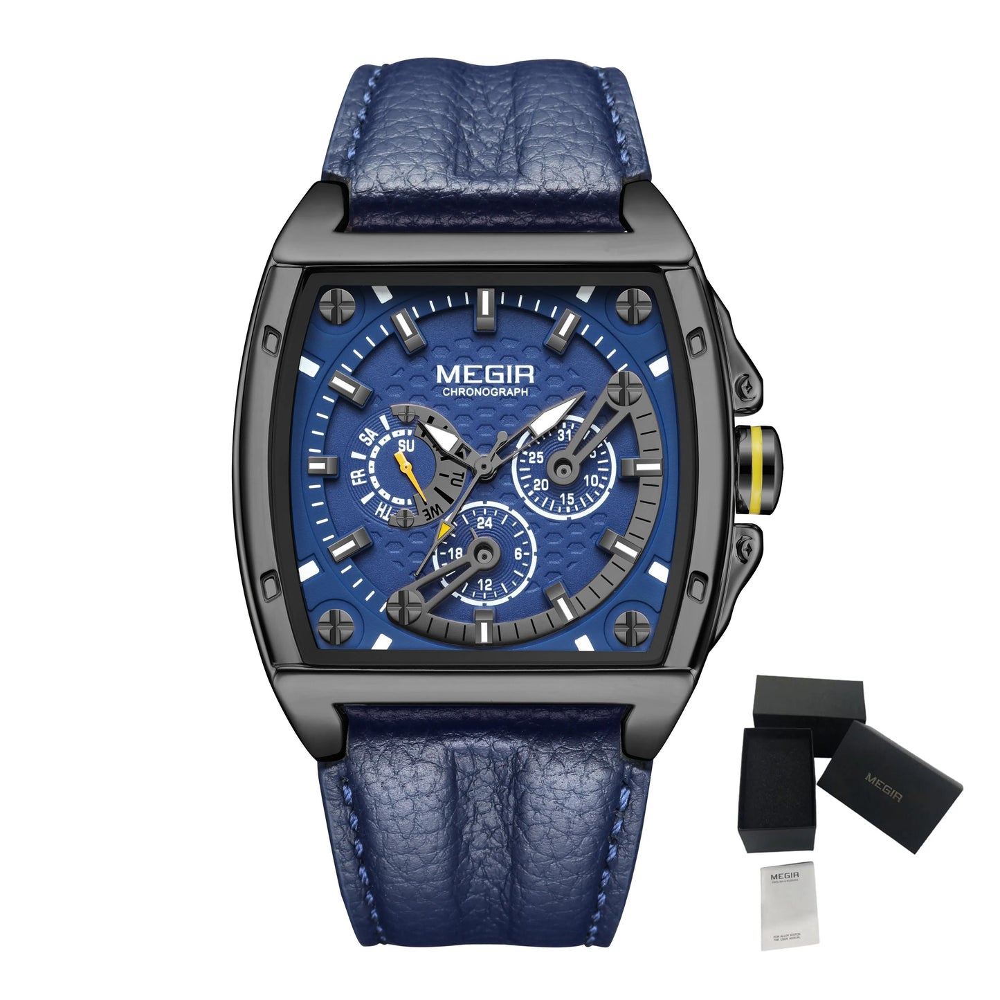 MEGIR Fashion Mens Watches Brand Luxury Waterproof Military WristWatch Leather Sport Quartz Date Weeds Clock Reloj Hombre-17