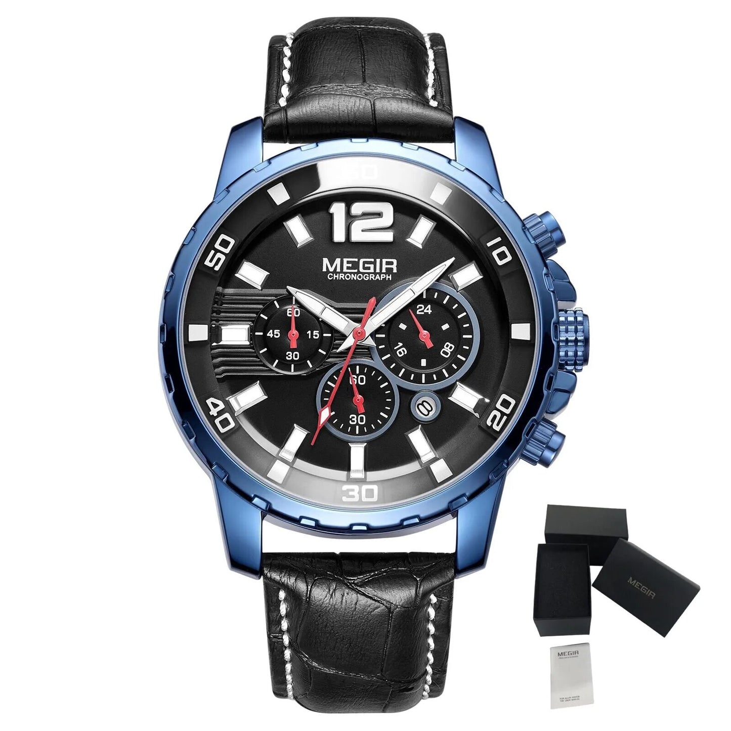 MEGIR Chronograph Quartz Men Watch Top Brand Luxury Military Wrist Watches Clock Men Relogio Masculino Business Wristwatch-18