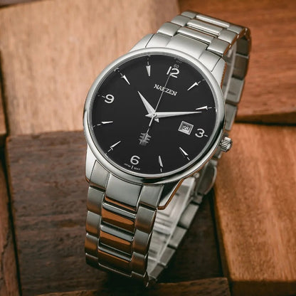 NAKZEN New Fashion Mens Watches Stainless Steel Top Brand Date Clock Waterproof Luxury Sports Quartz Watch Men Relogio Masculino-3