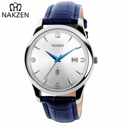 NAKZEN New Fashion Mens Watches Stainless Steel Top Brand Date Clock Waterproof Luxury Sports Quartz Watch Men Relogio Masculino-0