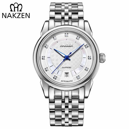NAKZEN Men Japan Automatic NH35 Movement Mechanical Watch Mens Luminous Waterproof Diamond Classic Wrist Watches Reloj Hombre-0