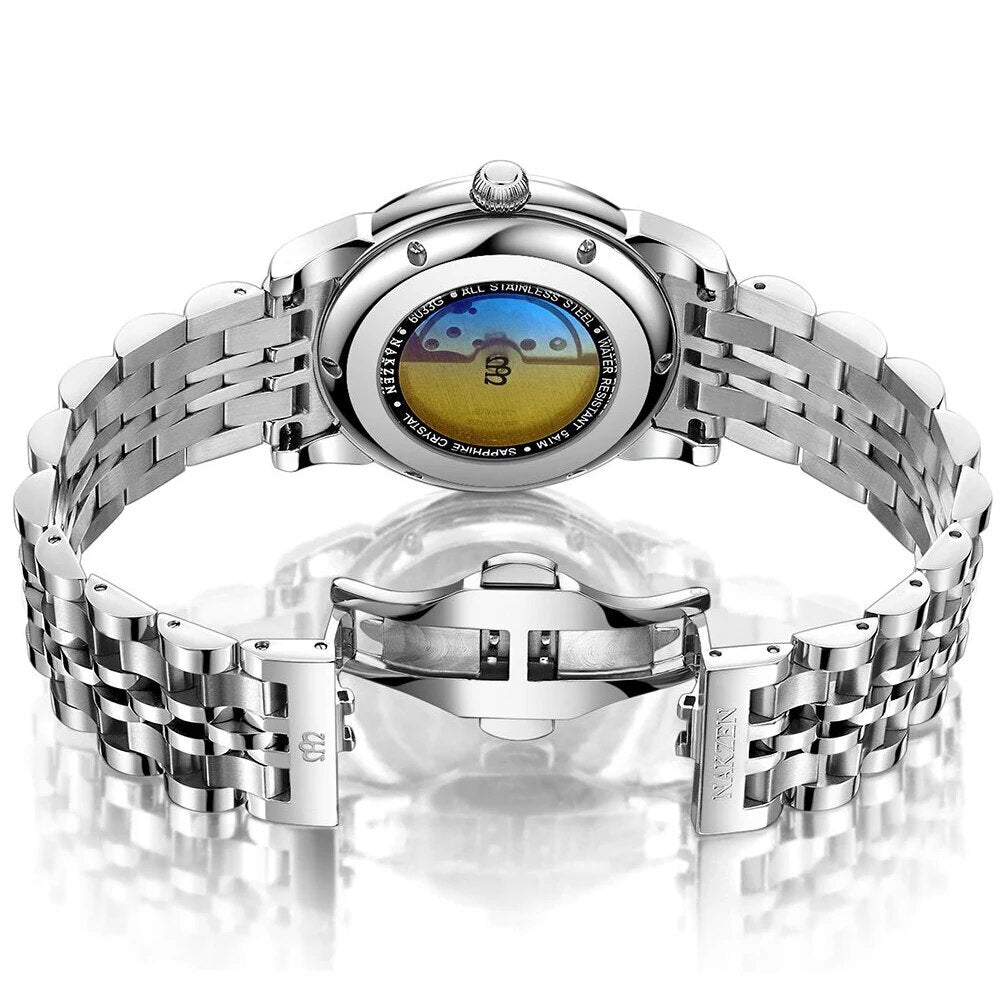 NAKZEN Men Japan Automatic NH35 Movement Mechanical Watch Mens Luminous Waterproof Diamond Classic Wrist Watches Reloj Hombre-4