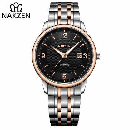 NAKZEN Men Watches Top Brand Luxury Clock Male Stainless Steel Casual Quartz Watch Mens Sports Wristwatch relogio masculino-0