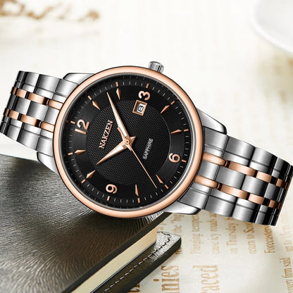NAKZEN Men Watches Top Brand Luxury Clock Male Stainless Steel Casual Quartz Watch Mens Sports Wristwatch relogio masculino-2