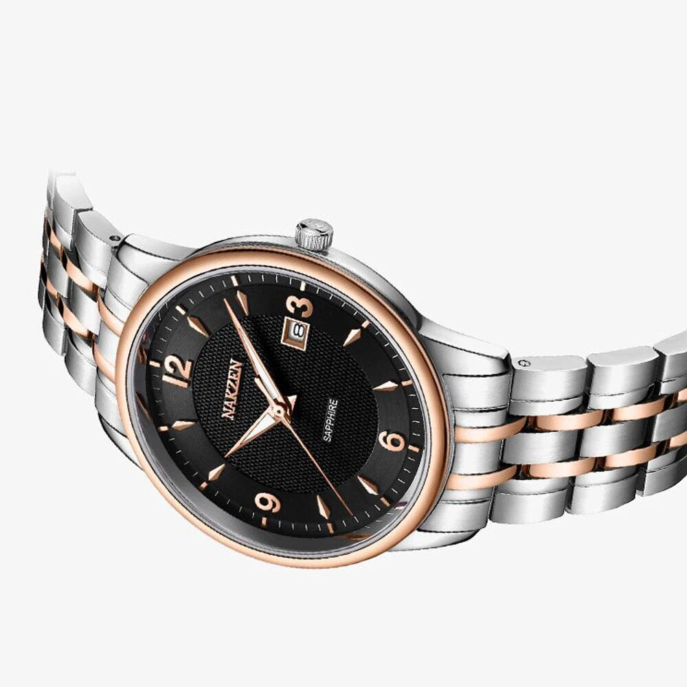 NAKZEN Men Watches Top Brand Luxury Clock Male Stainless Steel Casual Quartz Watch Mens Sports Wristwatch relogio masculino-3