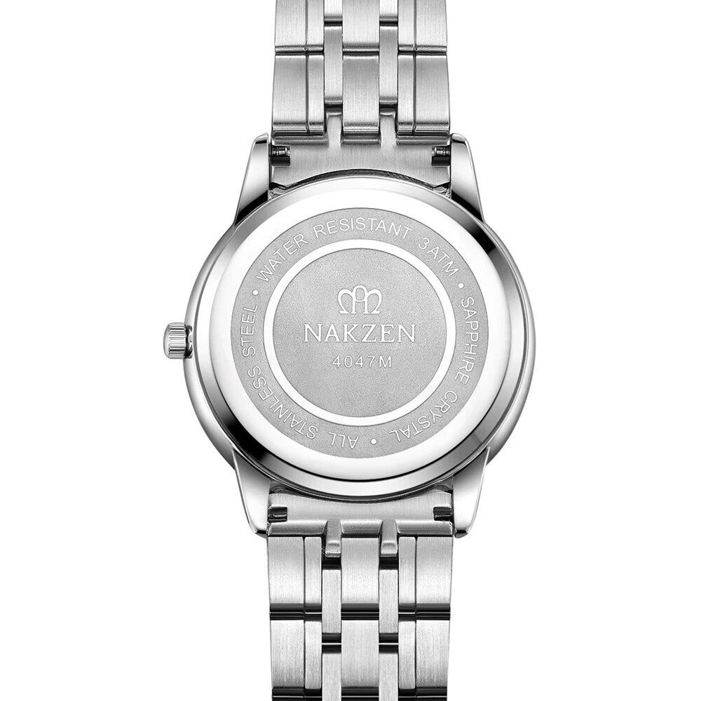 NAKZEN Men Watches Top Brand Luxury Clock Male Stainless Steel Casual Quartz Watch Mens Sports Wristwatch relogio masculino-5