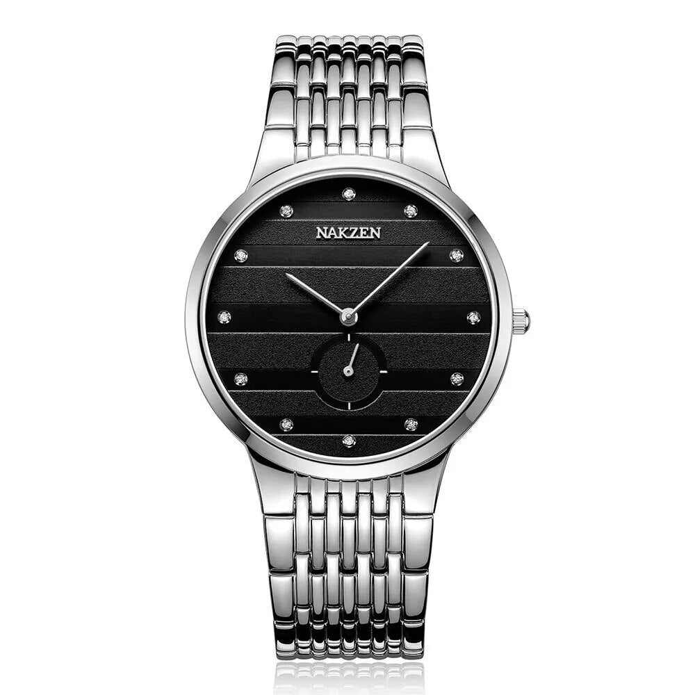 NAKZEN Diamond Men Watch Luxury Brand Sapphire Watches Mens Stainless Steel Black Gold Wristwatch Male Clock Relogio Masculino-6