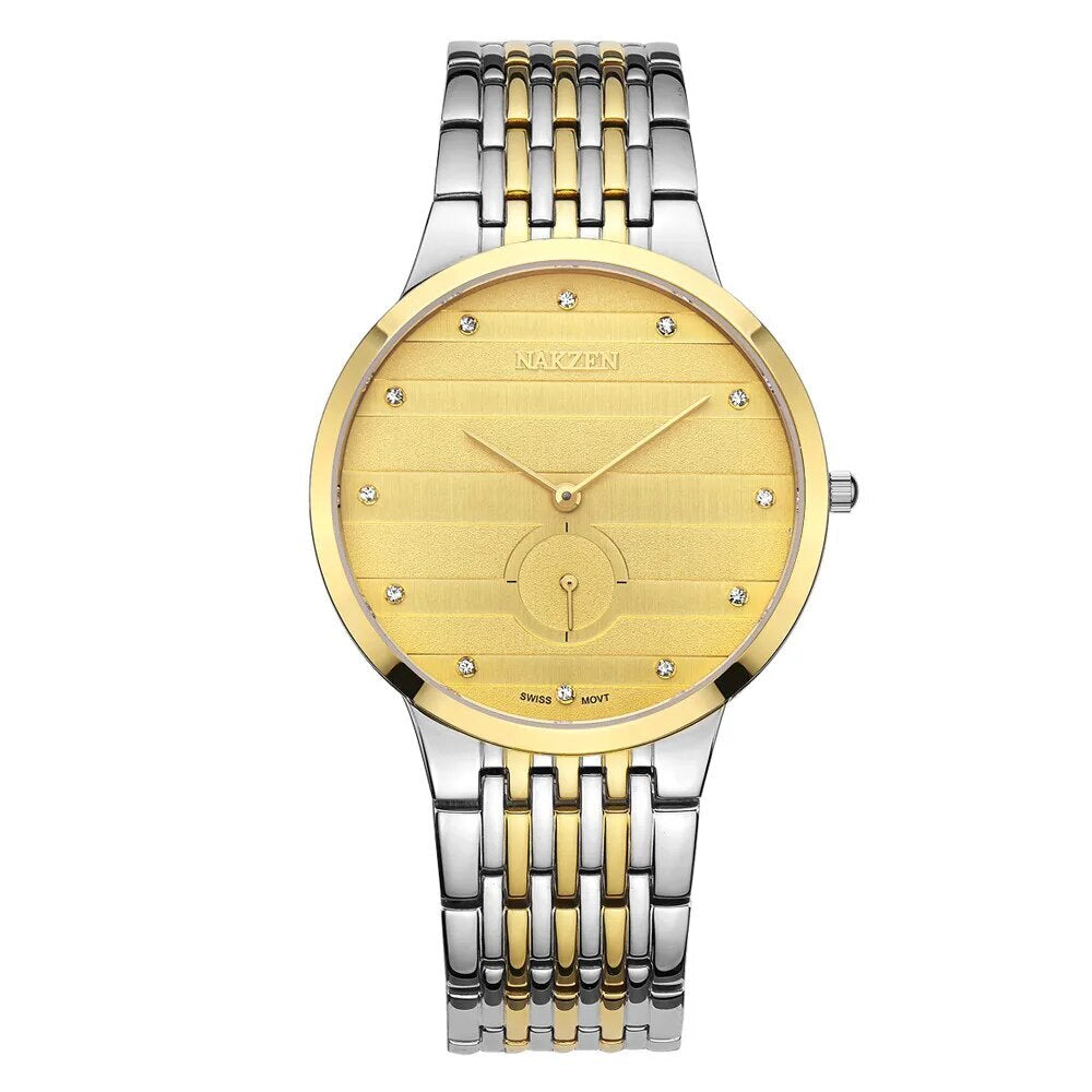 NAKZEN Diamond Men Watch Luxury Brand Sapphire Watches Mens Stainless Steel Black Gold Wristwatch Male Clock Relogio Masculino-7