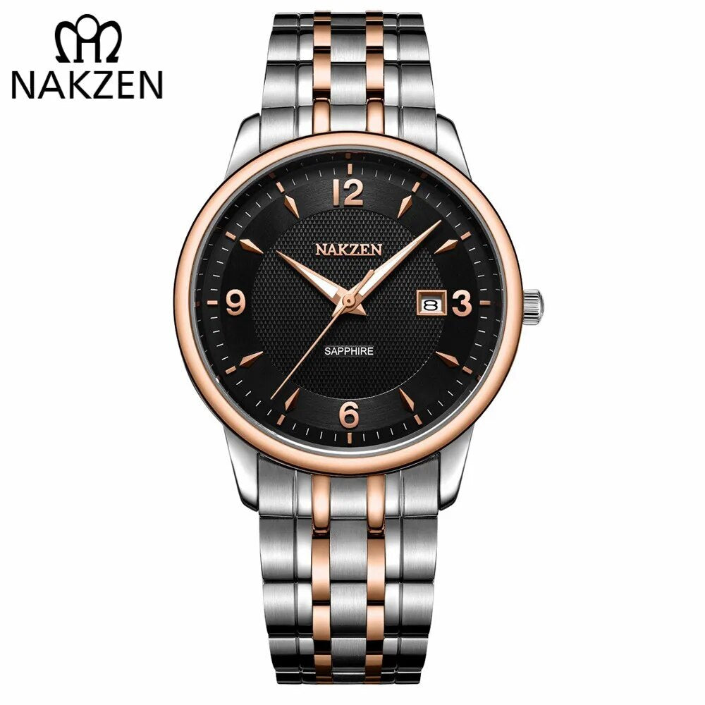 NAKZEN Men Watches Top Brand Luxury Clock Male Stainless Steel Casual Quartz Watch Mens Sports Wristwatch relogio masculino-6