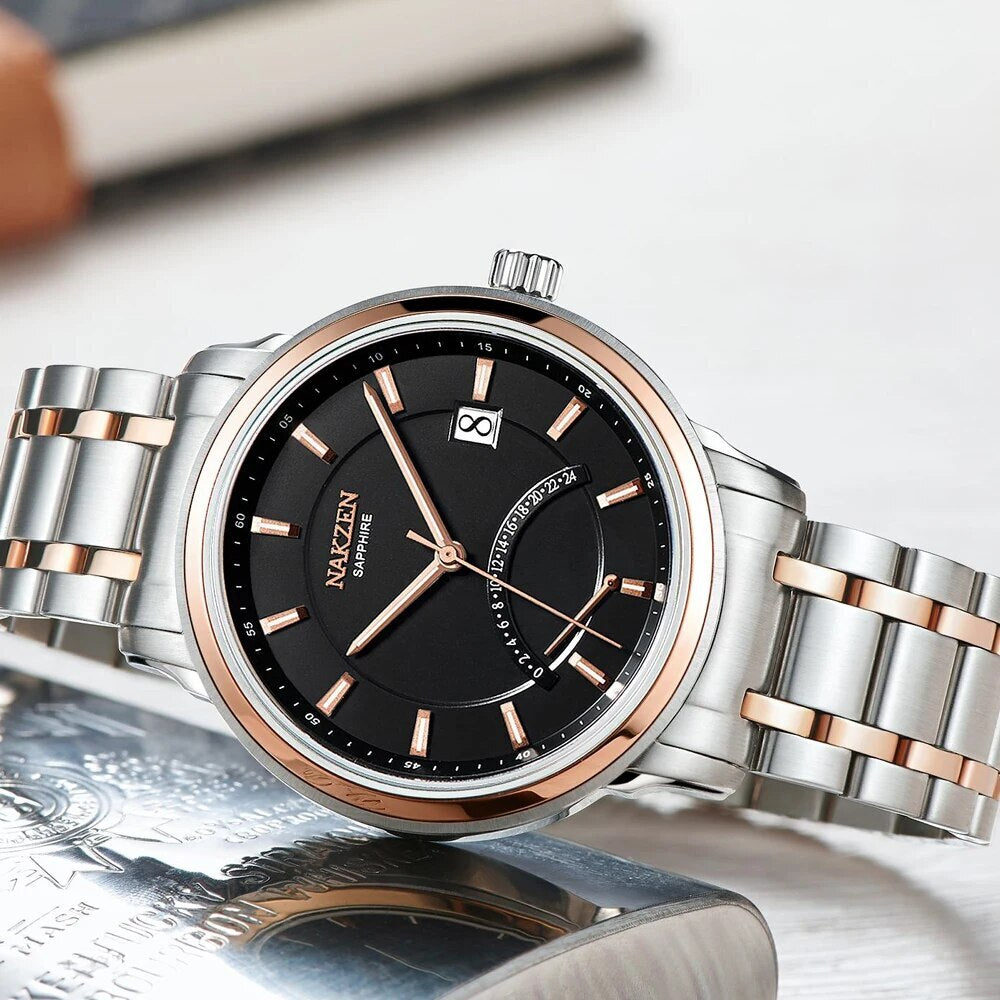 NAKZEN Luxury Brand Chronograph Men Sports Watches Man Quartz Wristwatch Male Calendar Waterproof Watch Clock Relogio Masculino-4