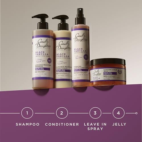 Carol's Daughter Black Vanilla Leave In Conditioner for Curly, Wavy or Natural Hair, Moisturizing Hair Care for Dry, Dull or Brittle Hair, 8 Fl Oz