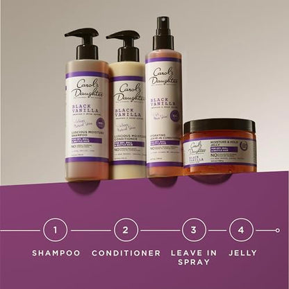 Carol's Daughter Black Vanilla Leave In Conditioner for Curly, Wavy or Natural Hair, Moisturizing Hair Care for Dry, Dull or Brittle Hair, 8 Fl Oz