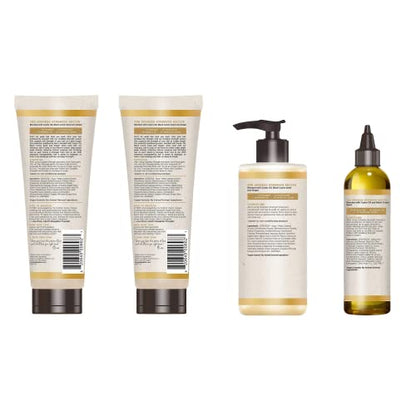Carol's Daughter X Coco Gauff Goddess Strong Bundle: Hair Care Kit with Shampoo, Conditioner, Leave-In Treatment and Scalp Oil, 4 Items
