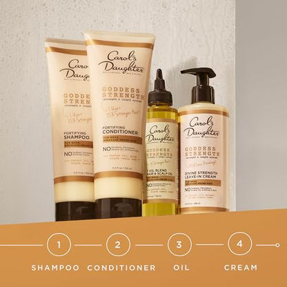 Carol's Daughter Goddess Strength Leave In Conditioner Cream, 10 Fl Oz - Strengthening and Moisturizing for Wavy, Curly Hair