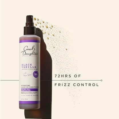Carol's Daughter Black Vanilla Leave In Conditioner for Curly, Wavy or Natural Hair, Moisturizing Hair Care for Dry, Dull or Brittle Hair, 8 Fl Oz