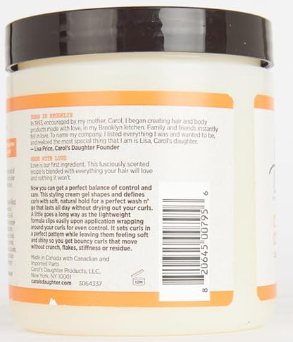Carol’s Daughter Coco Creme Curl Shaping Cream Gel, with Coconut Oil, Coconut Milk, Hair Gel for Curly Hair , Silicone, Paraben and Mineral Oil Free, For Very Dry Split Ends, 16 Oz