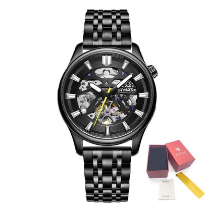 RUIMAS Men's Watch Stainless Steel Automatic Mechanical Wristwatches Luxury Business Man Watches 5ATM Luminous Male Clock 6770-13