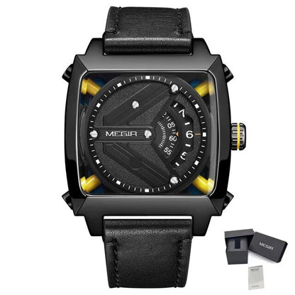 MEGIR Watches for Men Leather Strap Automatic Mechanical Watch Waterproof Business Casual Wristwatch Date Clock Montre Homme-14
